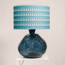 Load image into Gallery viewer, Large Blue Recycled Glass Lamp - with any Crawia, Heli or retro lampshade