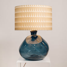 Load image into Gallery viewer, Large Blue Recycled Glass Lamp - with any Crawia, Heli or retro lampshade