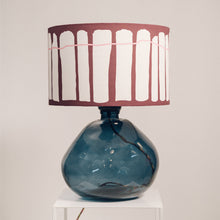 Load image into Gallery viewer, Large Blue Recycled Glass Lamp - with any Crawia, Heli or retro lampshade