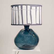 Load image into Gallery viewer, Large Blue Recycled Glass Lamp - with any Crawia, Heli or retro lampshade