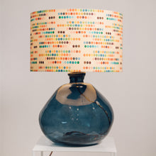 Load image into Gallery viewer, Large Blue Recycled Glass Lamp - with any Crawia, Heli or retro lampshade