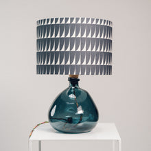 Llwythwch y ddelwedd i wyliwr yr Oriel, Lamp Gwydr Glas Bach Wedi'i Ail-gylchu - efo unrhyw lampshêd Crawia, Heli neu retro