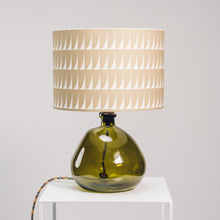 Load image into Gallery viewer, Green Recycled Glass Lamp Small - with any Crawia, Heli or retro lampshade