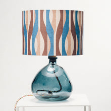 Llwythwch y ddelwedd i wyliwr yr Oriel, Lamp Gwydr Glas Bach Wedi'i Ail-gylchu - efo unrhyw lampshêd Crawia, Heli neu retro