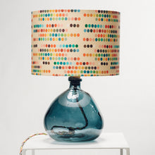 Llwythwch y ddelwedd i wyliwr yr Oriel, Lamp Gwydr Glas Bach Wedi'i Ail-gylchu - efo unrhyw lampshêd Crawia, Heli neu retro