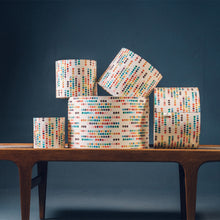 Llwythwch y ddelwedd i wyliwr yr Oriel, Lampshêd Retro Dotiau Lliwgar