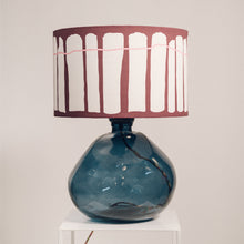 Load image into Gallery viewer, Large Blue Recycled Glass Lamp - with any Crawia, Heli or retro lampshade
