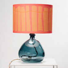 Load image into Gallery viewer, Blue Recycled Glass Lamp Small - with any Crawia, Heli or retro lampshade
