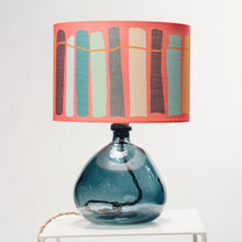 Load image into Gallery viewer, Blue Recycled Glass Lamp Small - with any Crawia, Heli or retro lampshade
