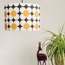Load image into Gallery viewer, Yellow, Black and White Flowers Retro Lampshade
