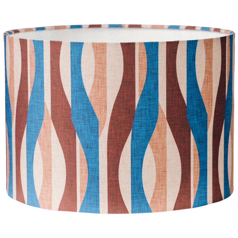Blue and Brown Retro Lampshade